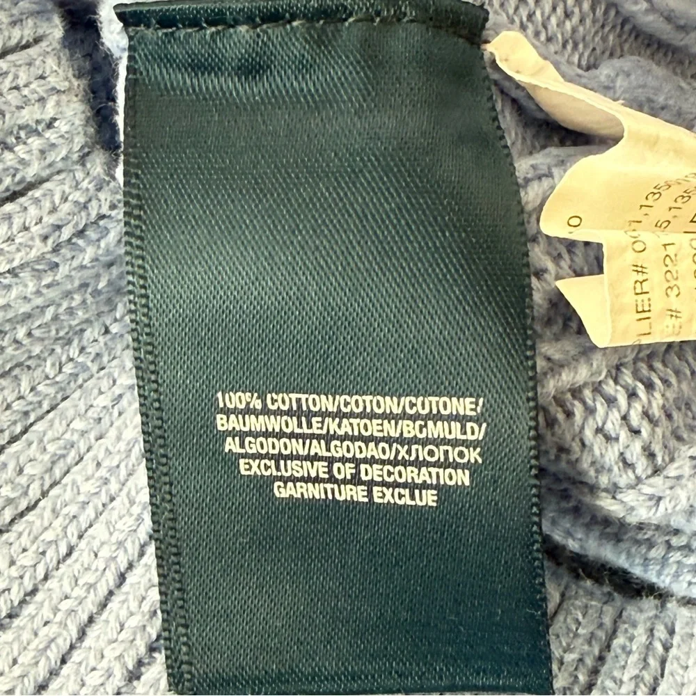 Polo Ralph Lauren Boys' Cable Knit Light Blue Cotton Sweater Vest Size 5